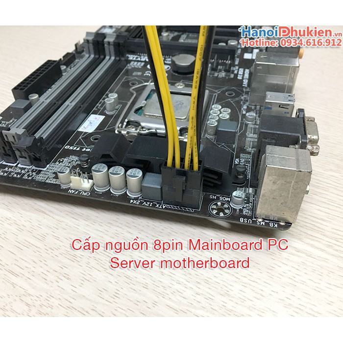 Cáp nguồn 2 ata sang 8pin cpu mainboard