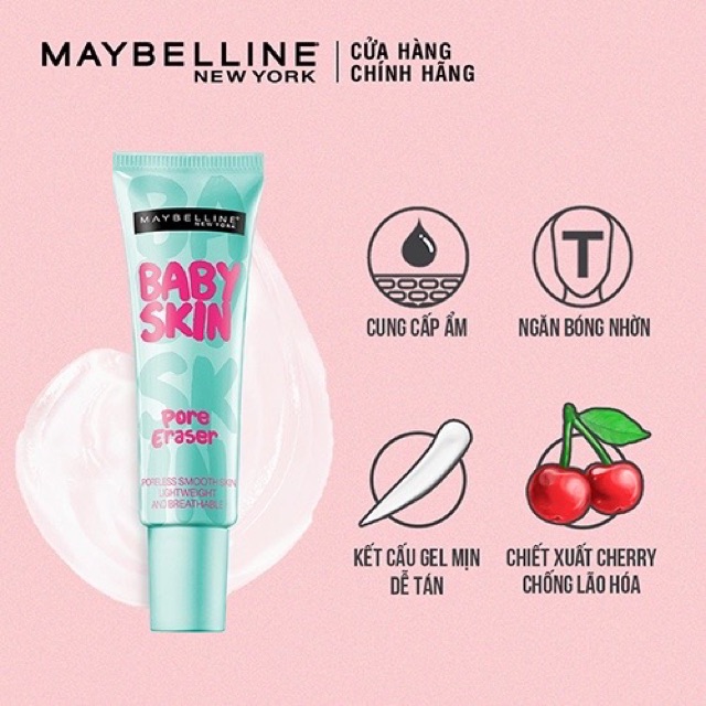 Kem lót mịn da che khuyết điểm Maybelline New York Baby Skin Pore Eraser Primer 22ml