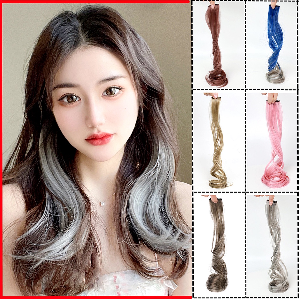 Tóc giả đẹp tóc kẹp dài thẳng light 60cm lọn nhiều màu phong cách Hàn Quốc, Phong Cách Hàn Quốc, Tóc giả Light Nhiều Màu Cá Tính Cho Nữ