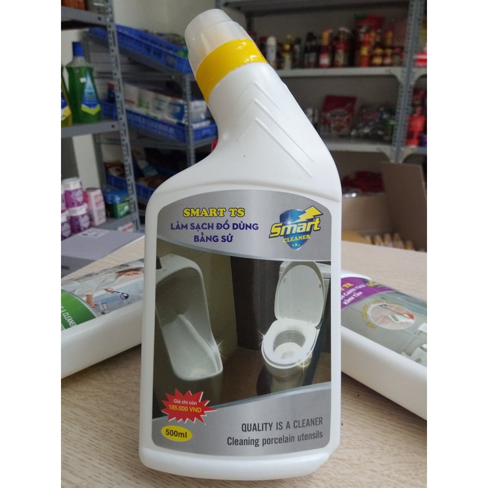 Smart TS 500ml- Nước tẩy rửa làm sạch đồ dùng bằng sứ, tẩy sạch bồn cầu, wc ố vàng- chuẩn tẩy rửa thông minh