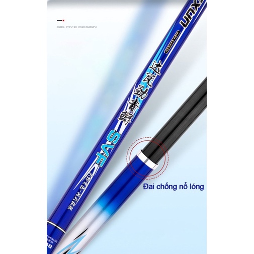 Cần tay Chiến Thần Chung Cực 8H phân bổ lực 19 chất liệu carbon phôi dày ( tăng ngọn phụ)