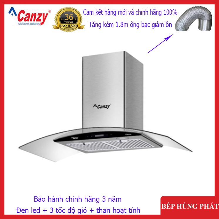 [Mã ELHAMS5 giảm 6% đơn 300K] Máy hút mùi Canzy CZ8970-70cm cảm ứng 1100m3/h - động cơ siêu êm