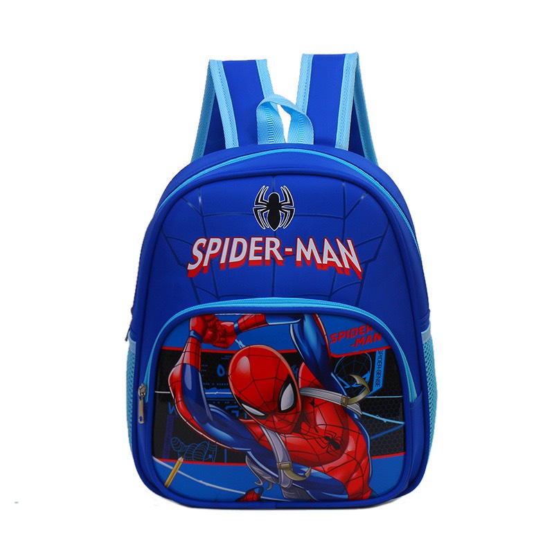 Ba lô trẻ em, balo cho bé đi học mẫu giáo mầm non 2 ngăn in hình Ironman người nhện Xu Xu Kids