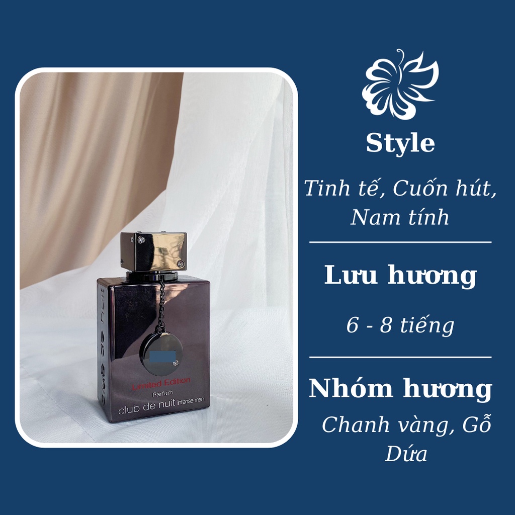 Nước hoa nam Club De Nuit Man size du lịch 10ml