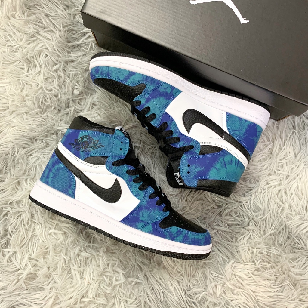 Giày Thể Thao, Giày Sneaker JD1 Xanh Loang Cổ Cao Nam Nữ | BigBuy360 - bigbuy360.vn
