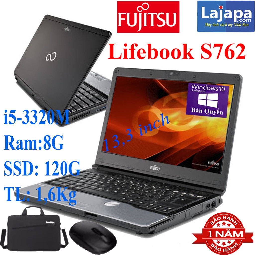 Máy tính laptop giá rẻ, laptoplaptop Fujitsu lifebook S762 13,3 inch Laptop Nhật Bản LAJAPA máy tính i5 cũ giá bèo