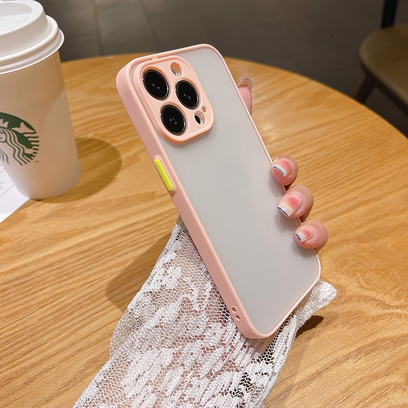 Ốp Điện Thoại Trong Mờ Thân Thiện Với Da Chống Sốc Cho iPhone 14 13 12 11 Pro Max Mini XS XR X 8 7 Plus + SE 2020