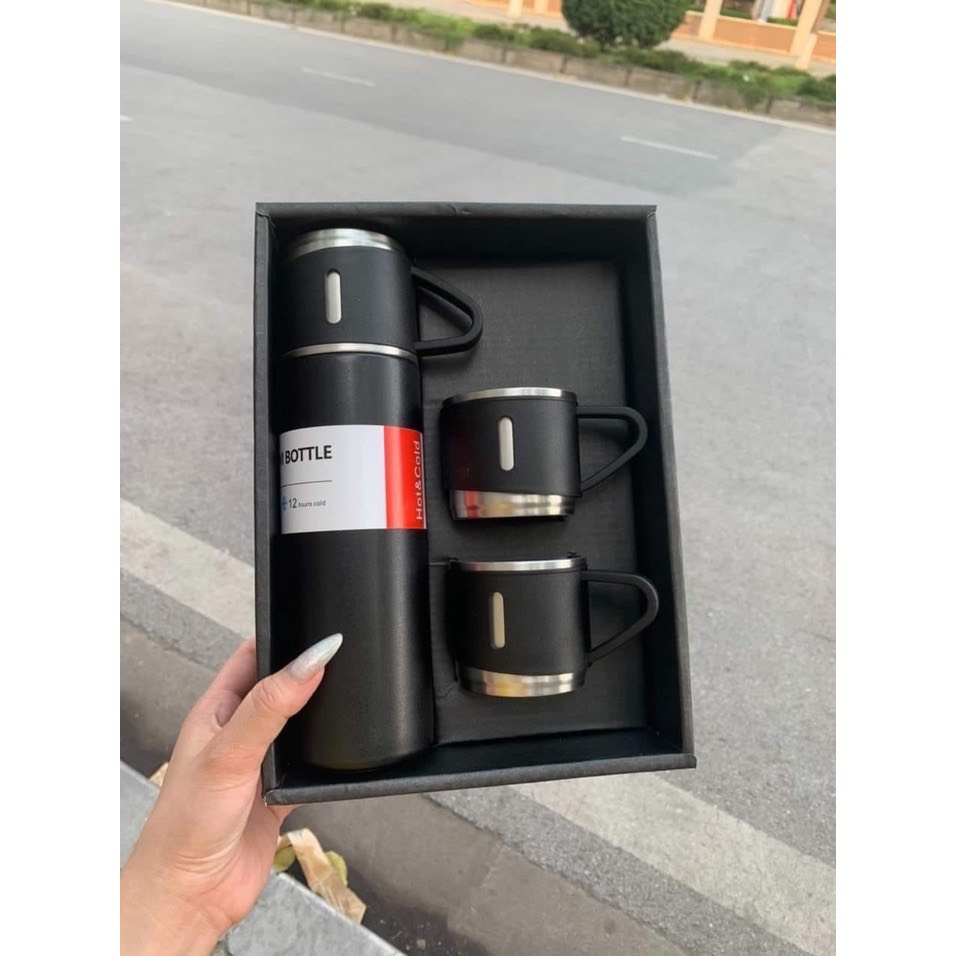 Bình giữ nhiệt cao cấp kèm 2 cốc inox