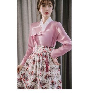 Áo hanbok cách tân tay dài