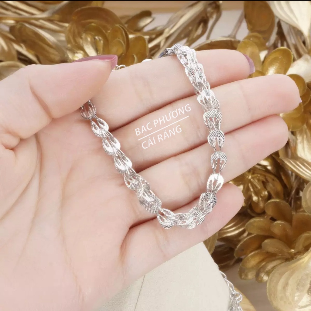Lắc Tay Bạc Mẫu Đuôi Phụng Kiểu Vàng Trắng Ý Cao Cấp