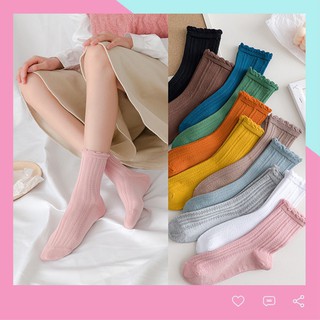 Vớ tất nữ Hàn Quốc len gân cổ cao mẫu mới hot trend TN77