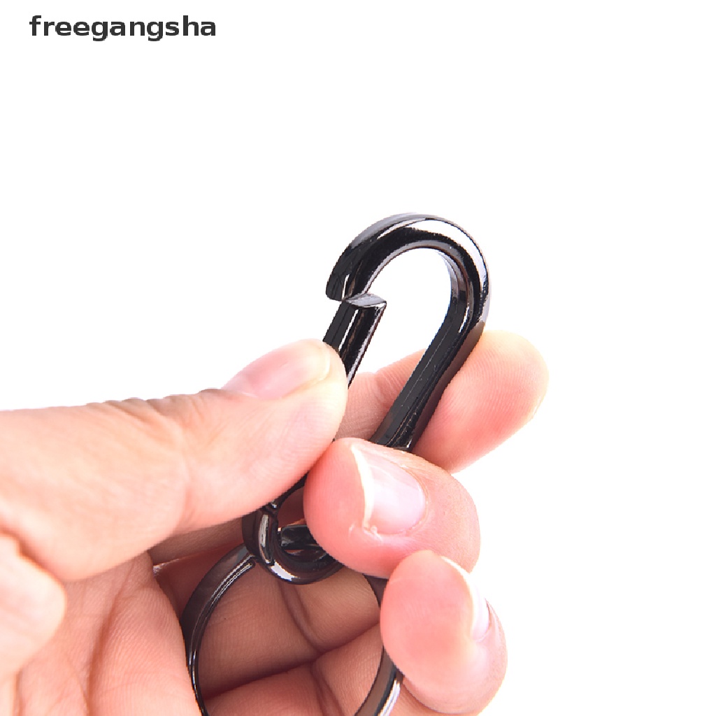 [FREG] 2pcs Stainless Steel Keychain Buckle Anti-lost Waist Belt Clip Keyring Buckles FDH