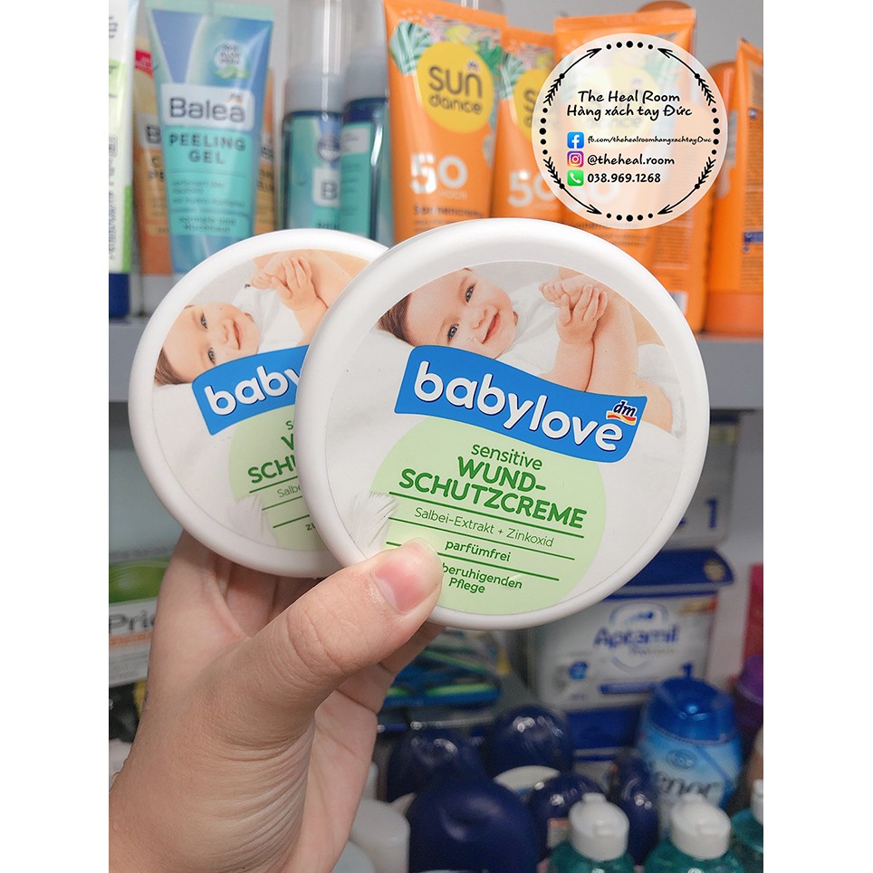 Kem trị hăm nẻ Babylove WUNDSCHUTZCREME 150ml - Hàng xách tay Đức chính hãng 100%