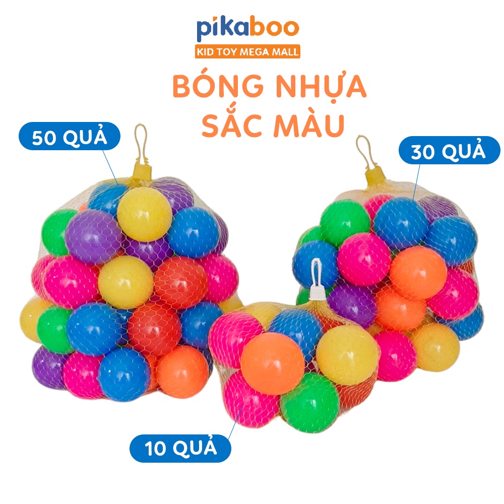 Quả bóng sắc màu Pikaboo đường kính 7cm cho bé trai bé gái vui chơi cùng bể bơi phao trong những ngày hè