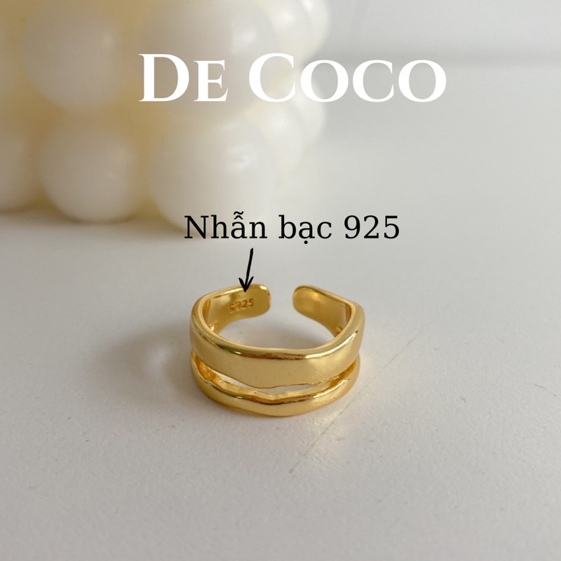 Nhẫn nữ màu vàng gold Layer De Coco