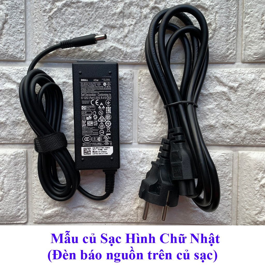 Sạc Laptop Dell Oval 19.5V 2.31A 45W chân kim nhỏ - XPS 13 (Dell Ovan 45w)