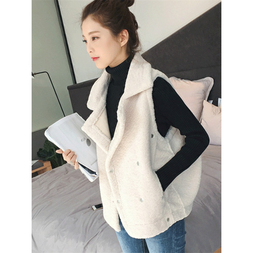 Áo vest lông cừu không tay | BigBuy360 - bigbuy360.vn