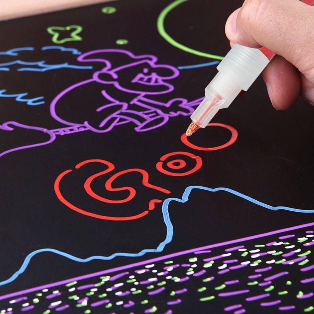 DORAW 8 Colors Liquid Chalk Environmental Multicolor Chalkboard Glass Windows Blackboard Pen