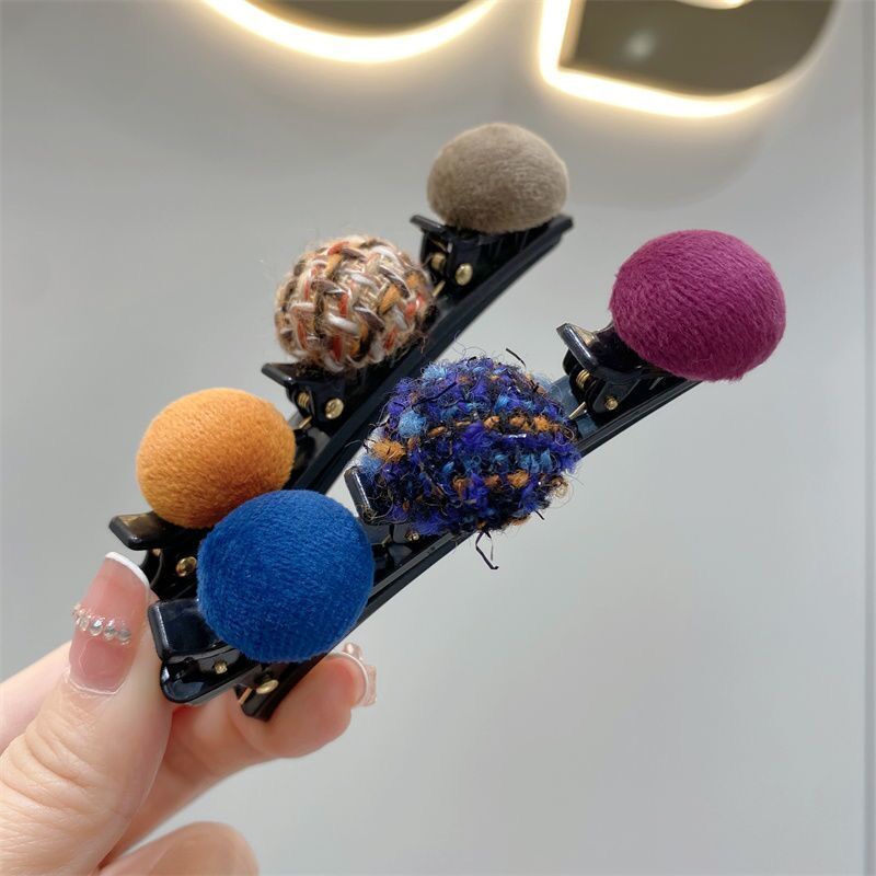 (Bán Buôn Sỉ) Kẹp, cặp tóc đính quả bông phong cách retro thời trang Hàn Quốc