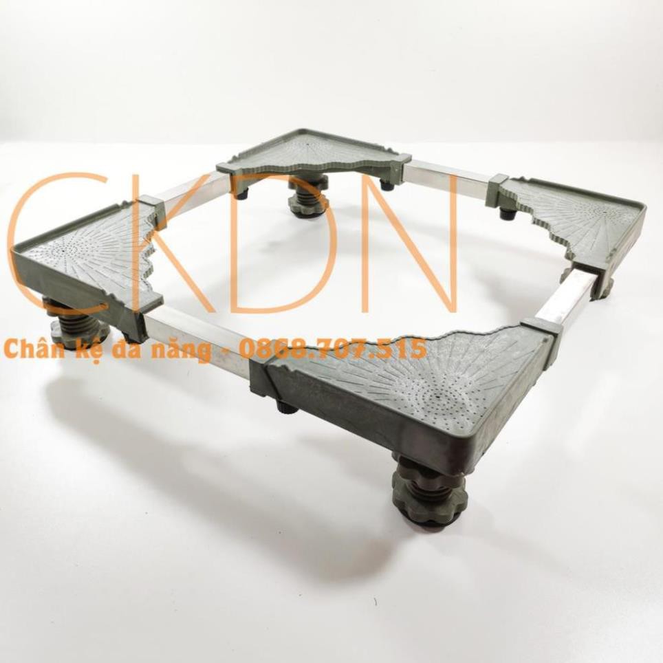 Chân kệ giá đỡ đế kê chống rung máy giặt tủ lạnh inox trụ ren điều chỉnh cao thấp - BH 2 năm