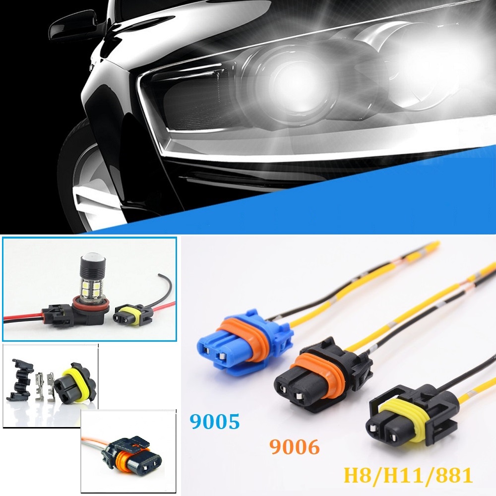 ⚡️GIÁ TỐT⚡️ Chuôi Đèn/ Chấu Đèn Pha 9005 9006 H8/H11/881 - Cổng Kết Nối/ Đầu Nối Dài Chân Đèn Cho Xe Ôtô