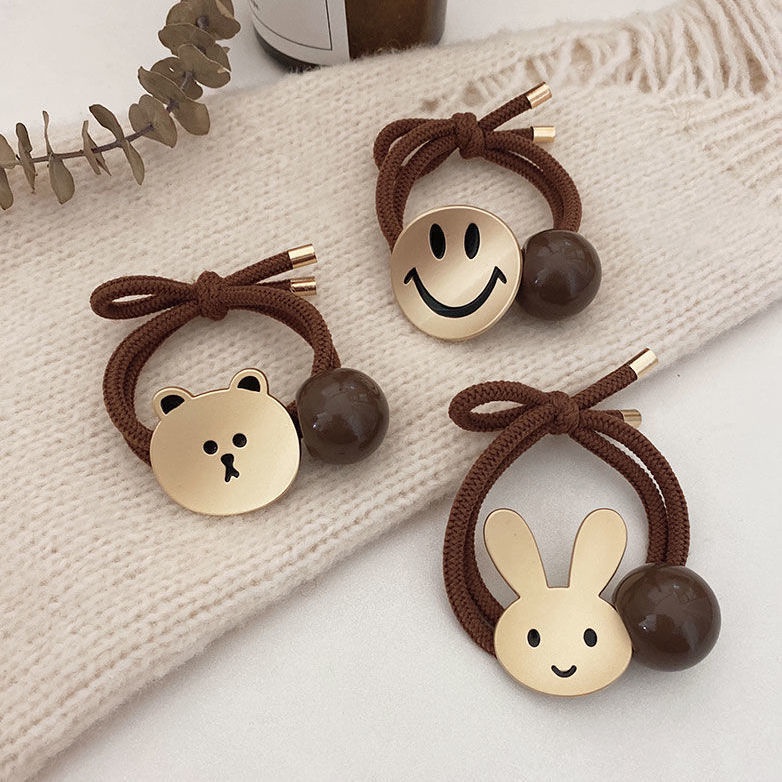 Dây Buộc Tóc Cao Su Co Giãn Tốt Thiết Kế Đơn Giản Dễ Thương Cho Nữ 2021