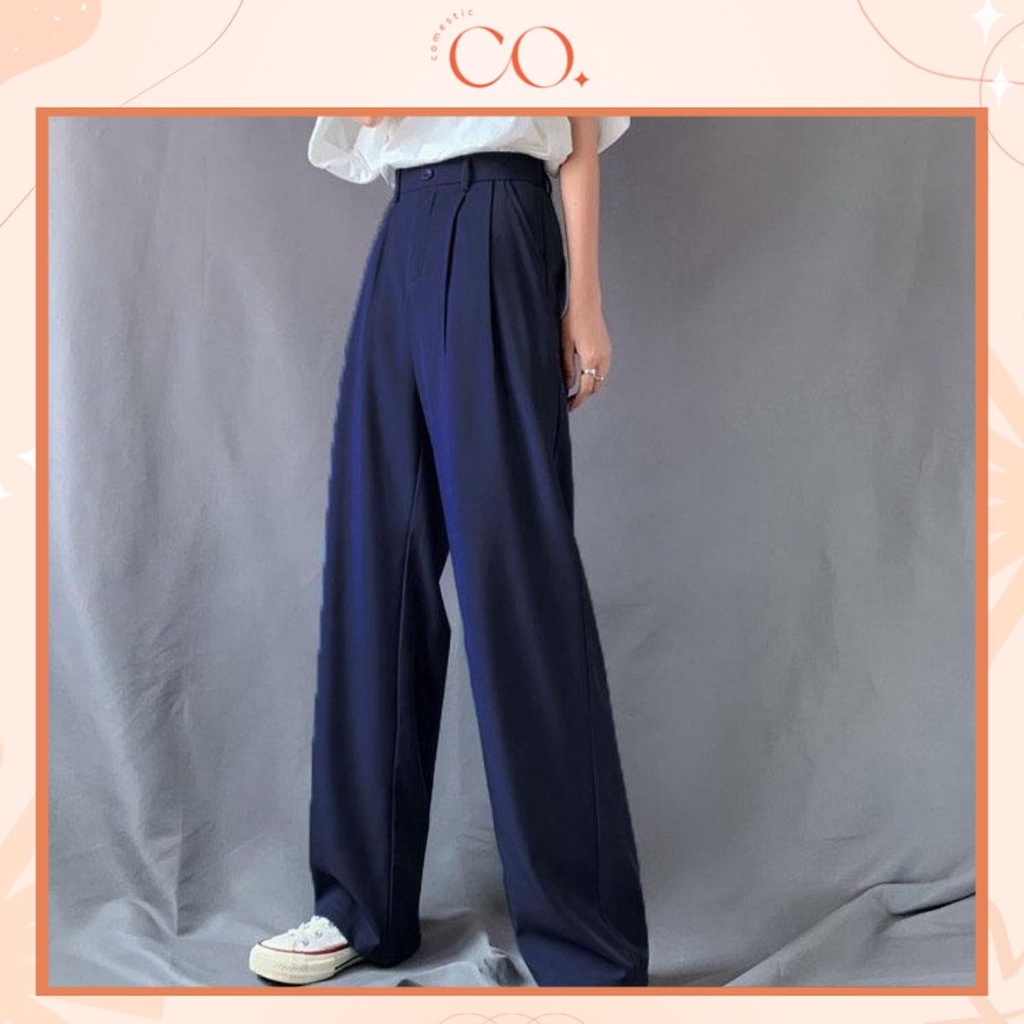 Quần Dài Ống Rộng Cạp Chun Siêu Cao Phong Cách