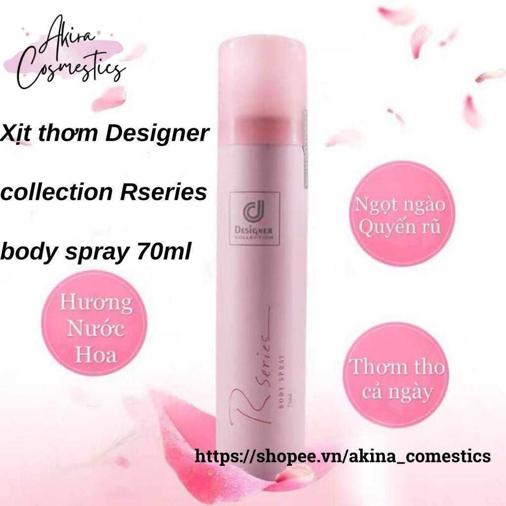Xịt thơm Designer collection rseries body spray 70ml