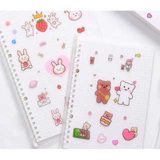 Set 4 miếng sticker trong suốt cute