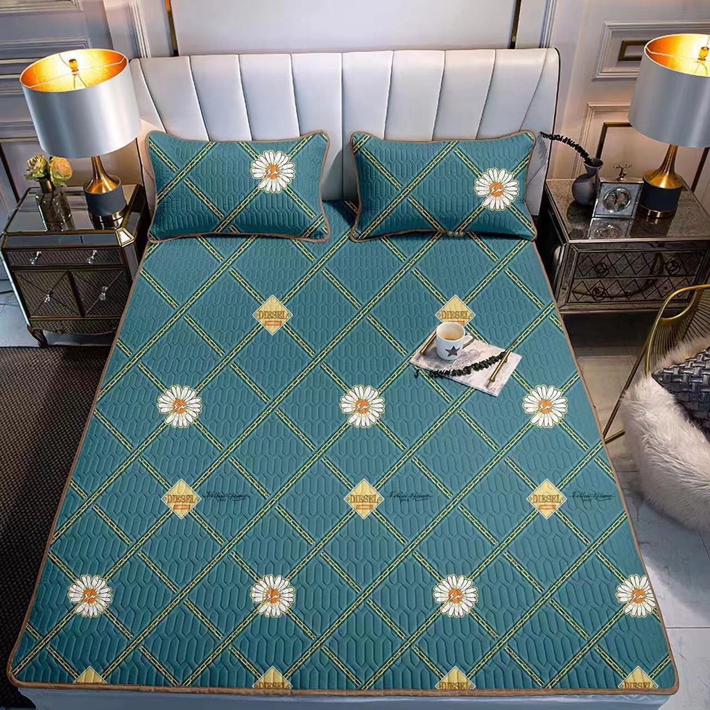 Chiếu điều hòa Latex cao su non mặt lụa đủ size, Đệm nệm lót cao su chống thấm nước, êm mát, chiếu nệm cao su mền mịn