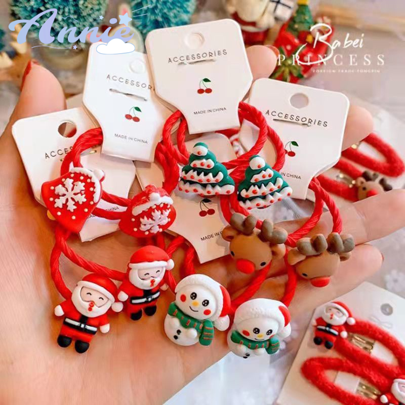 Dây Cột Tóc Cao Su Họa Tiết Hoạt Hình Đơn Giản Thời Trang Hàn Quốc Cho Bé Gái