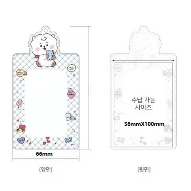New Beach Party KPOP BTS BT21 Card Holder Cartoon Cute Transparent Card Holders Bank ID Holders Badge Child Bus Card Cover Case kids gfit CHIMMY COOKY KOYA MANG RJ SHOOKY TATA
