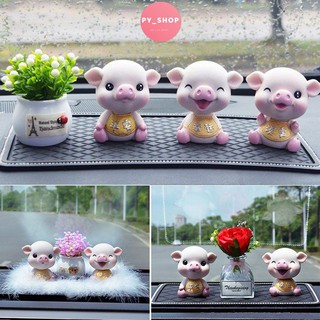 Trang trí bánh - Trang trí bánh sinh nhật - Đồ trang trí bánh kem - Lợn mặc yếm