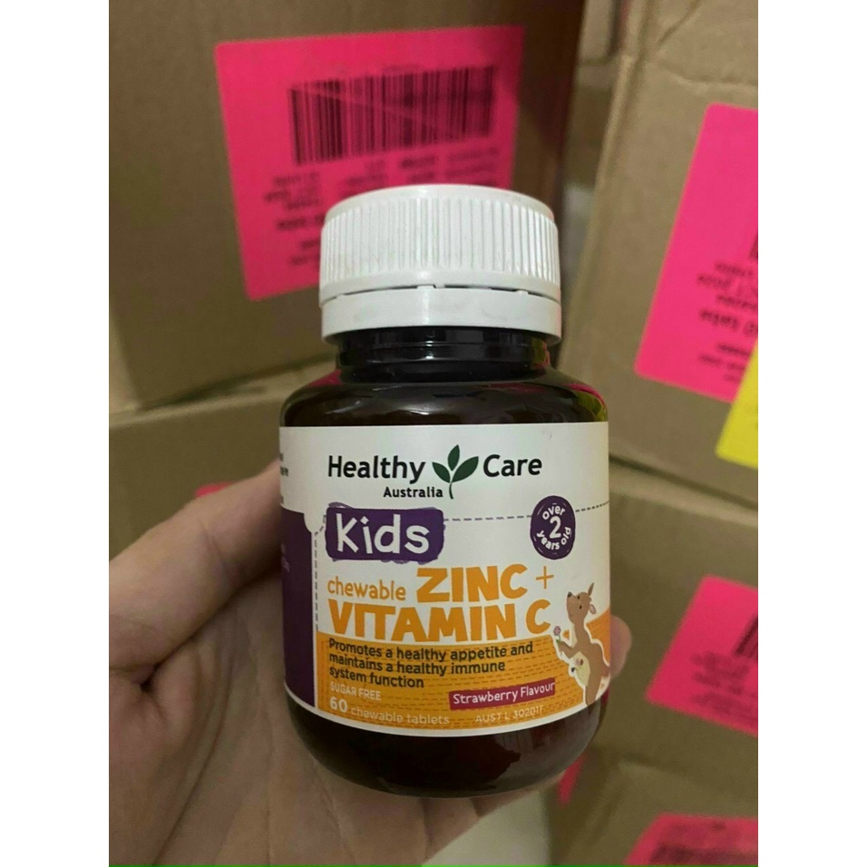 Kẹo nhai Healthy Care Zinc + Vitamin C 60 viên