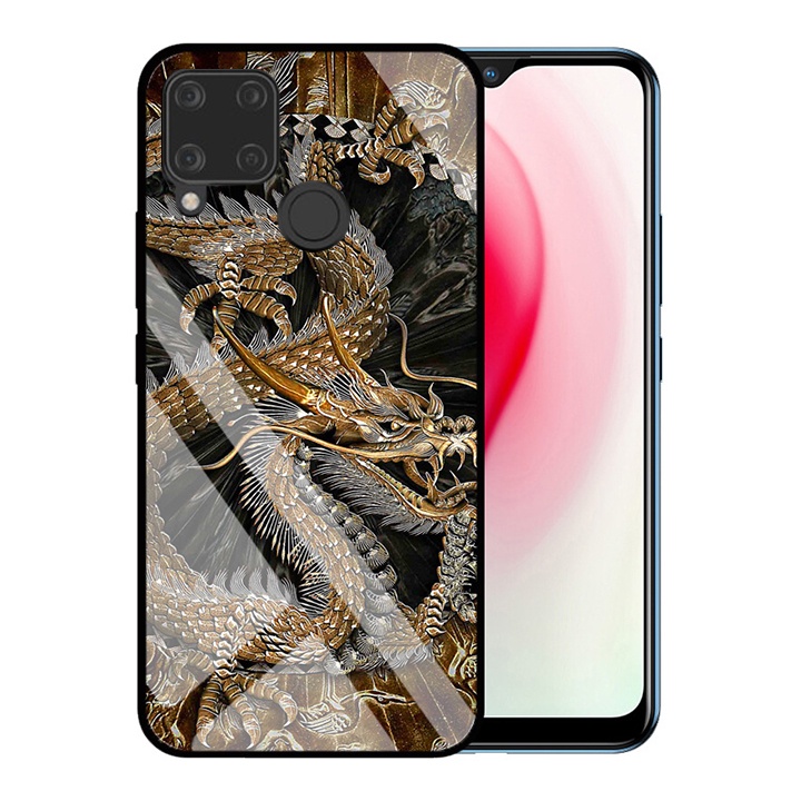 &quot;Ốp lưng Realme C15 &quot; Mặt kính 3D sang trọng_Không Nhòe, Không Phai Hình ( Tim shop )