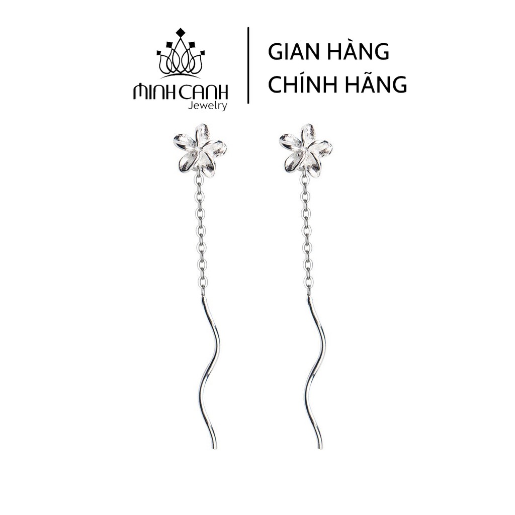 Khuyên Tai Bạc Hoa Nhí Rơi - Minh Canh Jewelry