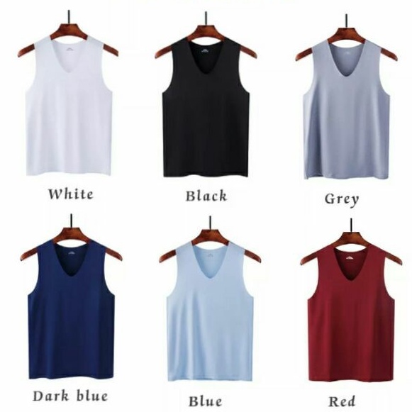 Áo ba lỗ TANKTOP form rộng - Áo 3 lỗ nam cổ chữ V không đường viền balo chất thun lụa thoáng mát T2 - #ao_ba_lo