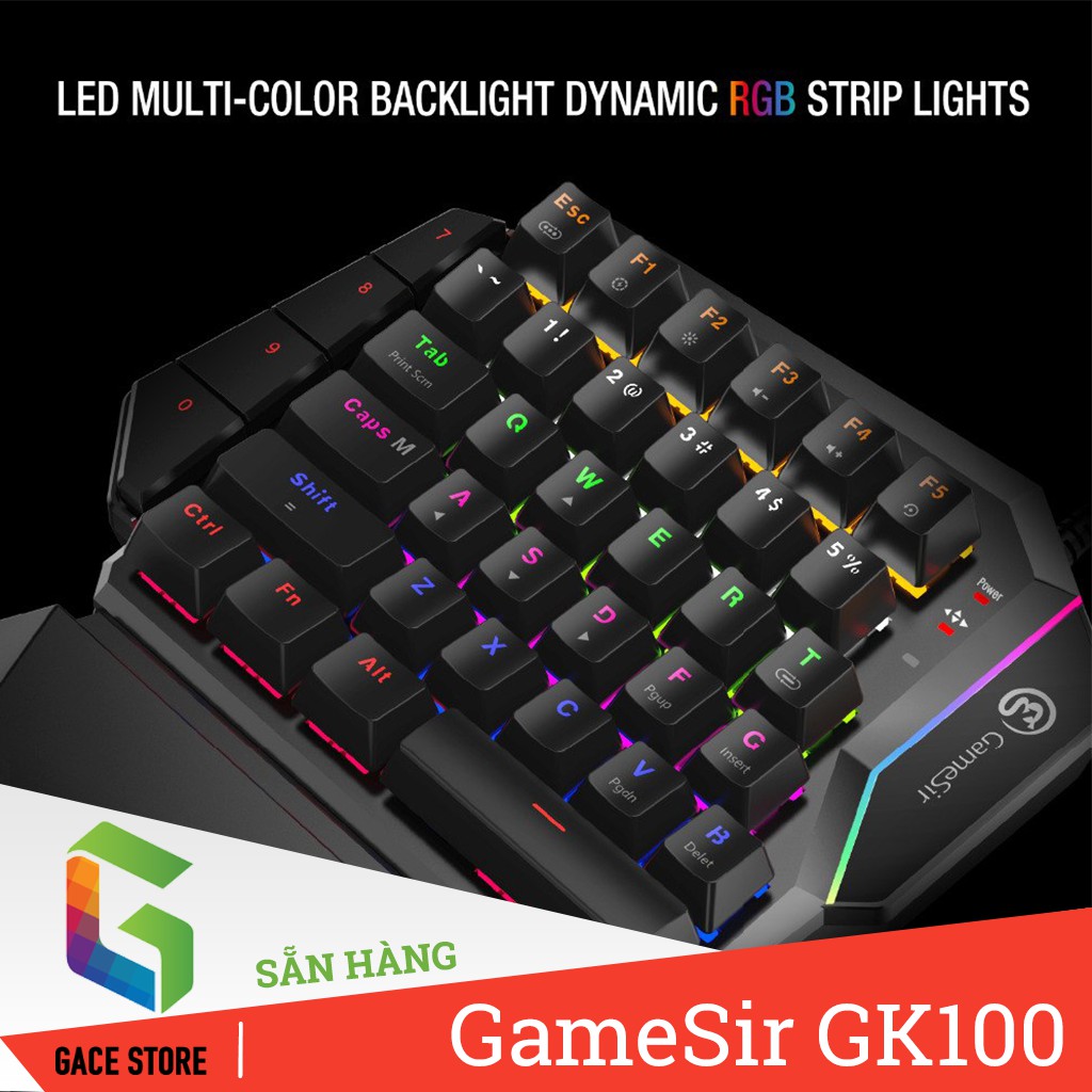 GameSir GK100 | Bàn phím cơ một tay Gaming Keypad