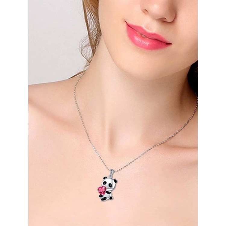 Vòng cổ Mặt Gấu Trúc Đính Đá Dễ Thương