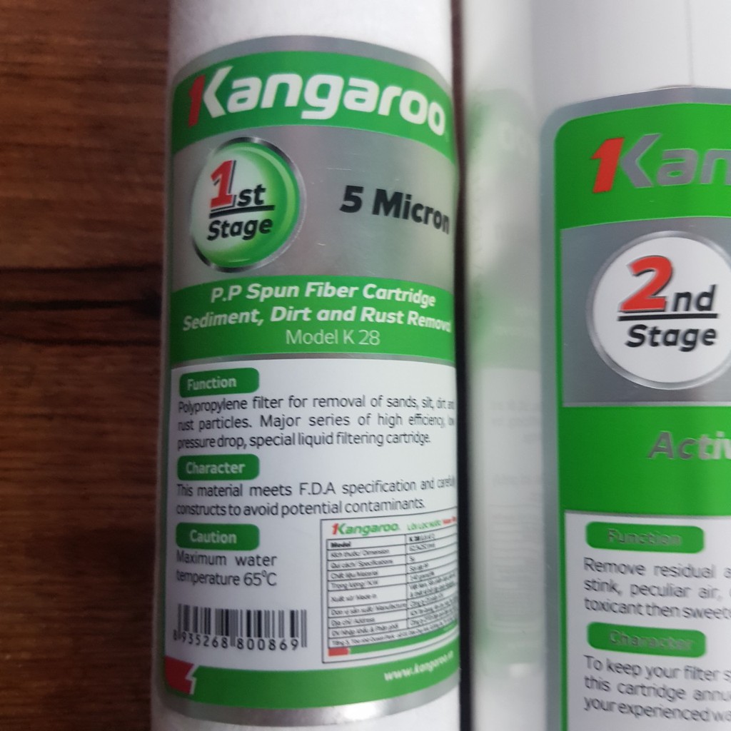 Bộ 3 lõi lọc nước Kangaroo chính hãng số 123 | BigBuy360 - bigbuy360.vn