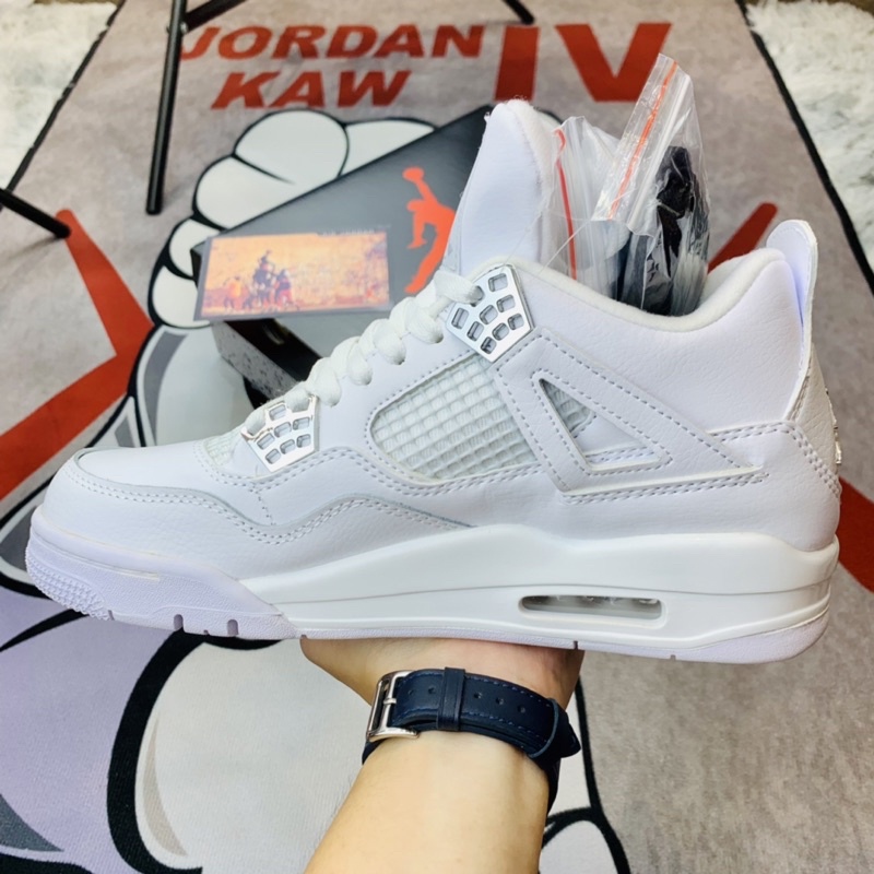 Giày thể thao sneaker cổ thấp Air Jordan 4 AJ4 Pure Money Hàng SC