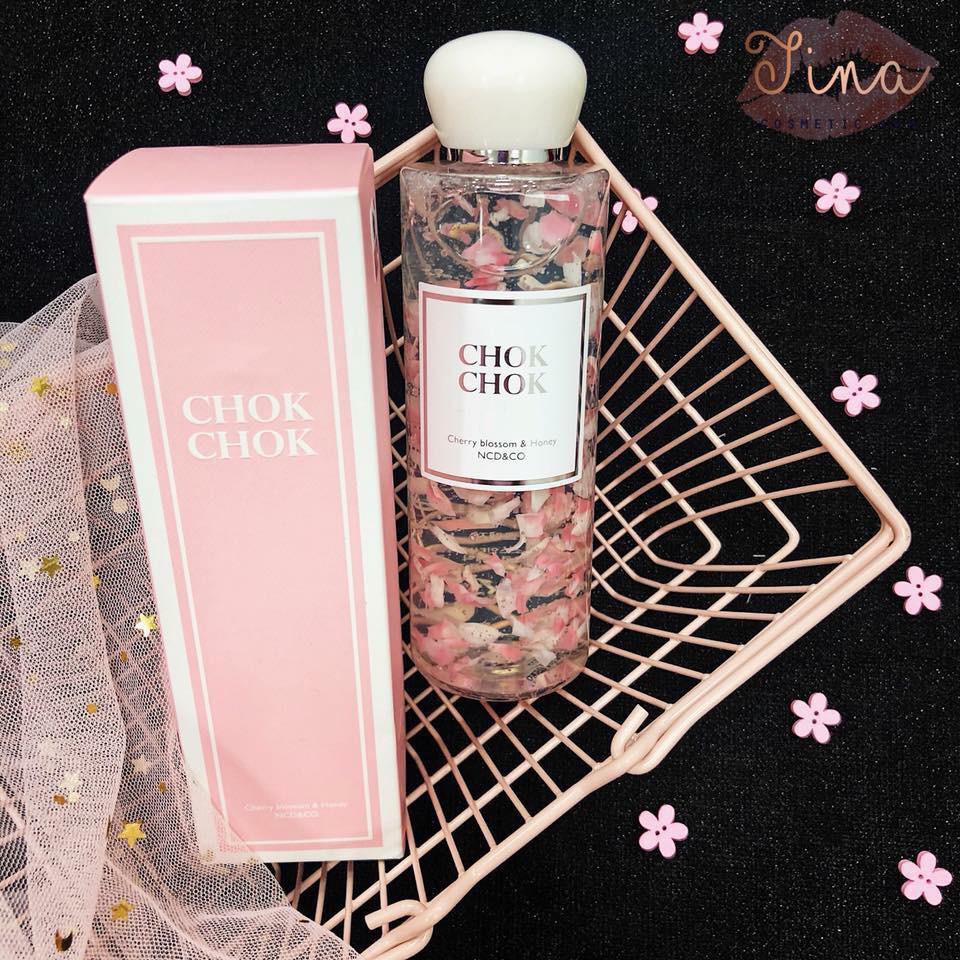 [395k sale 299k]Sữa tắm dưỡng ẩm sáng da Chok Chok Cherry Blossom & Honey 250ml