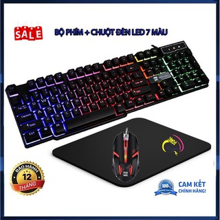 Bộ bàn phím + Chuột chuyên GAME,có đèn Led-tặng kèm lót chuột-hàng chính hãng