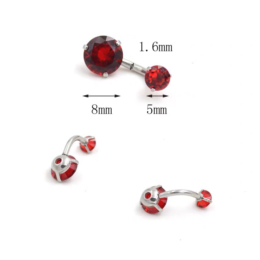 KHuyên rốn kim tròn titan 2 đầu kim tròn (nhiều màu)