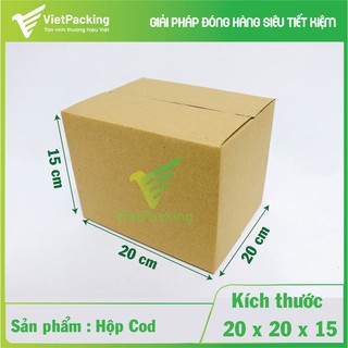 [SIÊU RẺ] 15 hộp carton size 20X20X15 giấy cứng siêu bền