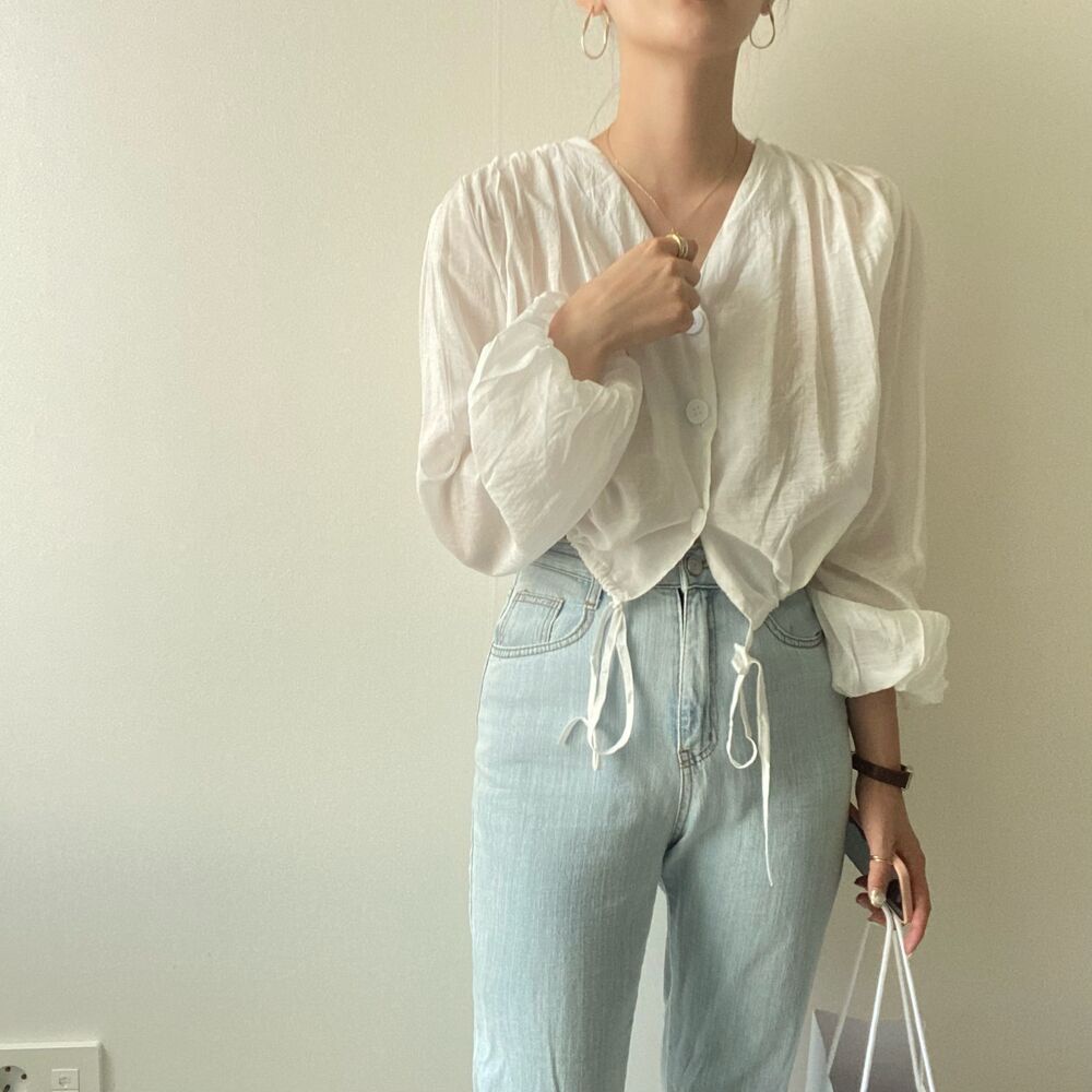 Áo Sơ Mi Cổ Búp Bê Tay Ngắn Dáng Rộng Thời Trang Mùa Hè Dành Cho Nữ 2022