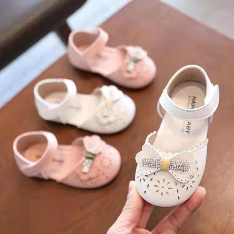 sandal bé gái - giày búp bê cho bé đế dẻo, da mềm nơ xinh xắn 1093 1095