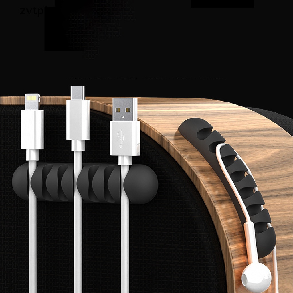 [ZVPT] Cable Winder Earphone Cable Organizer Wire Storage Silicon Charger Holder Clips DSF