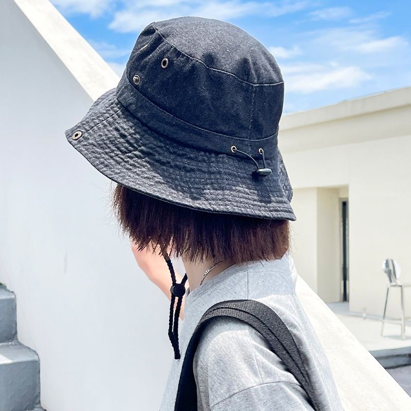 MŨ CAO BỒI DENIM TRƠN HÀNG ĐẸP CÓ DÂY RÚT PHÍA SAU