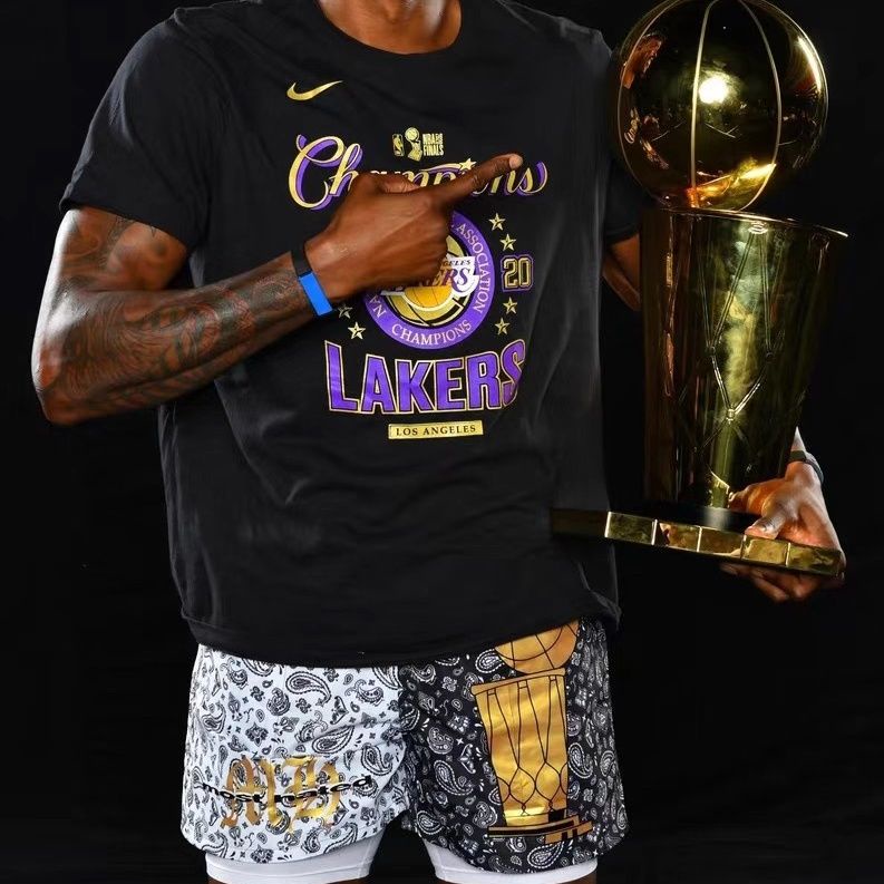 Quần Short Bóng Rổ NBA Lakers Kobe Dáng Rộng Thời Trang Dành Cho Nam Giới